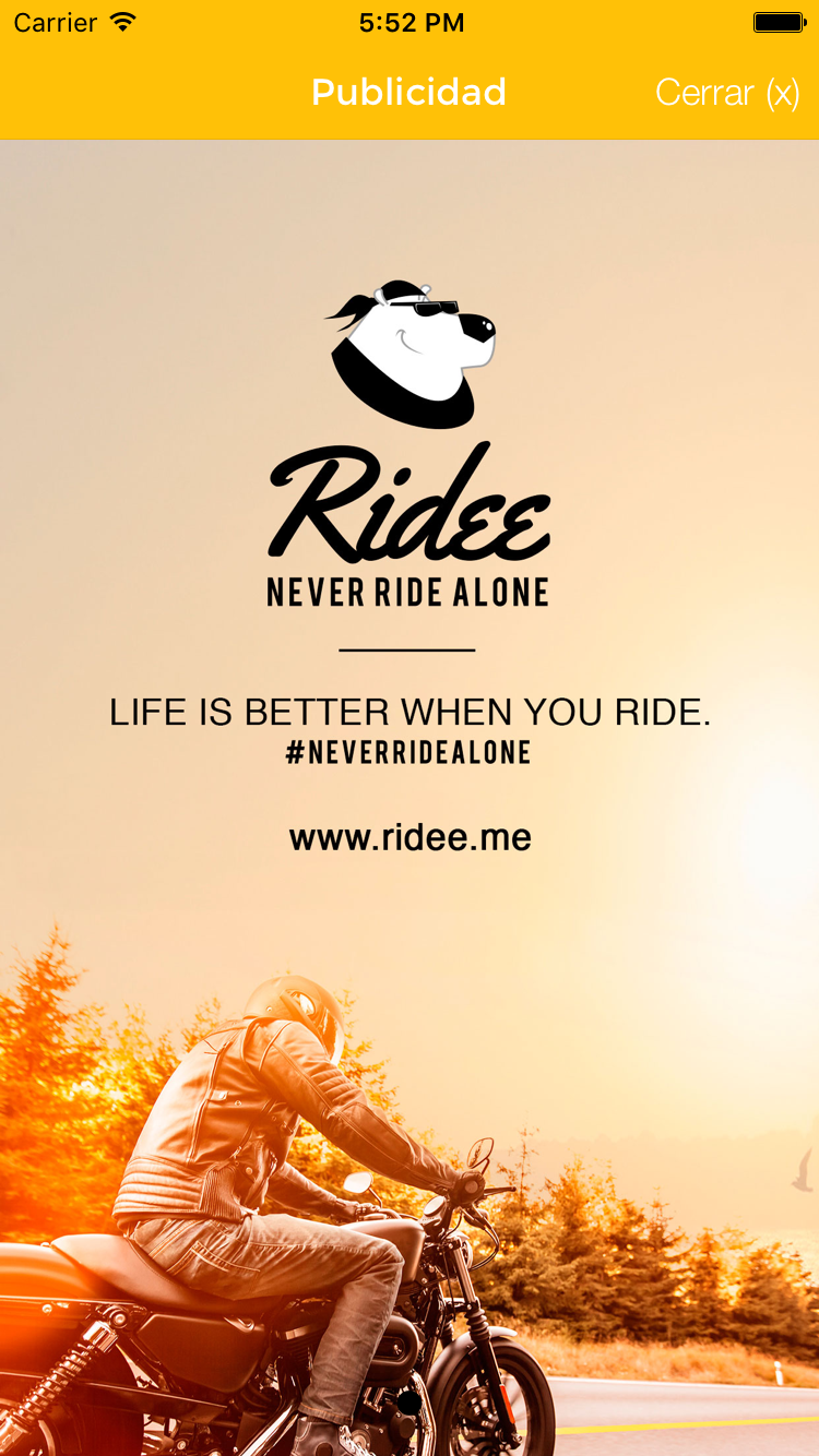 Pantalla Publicidad Ridee